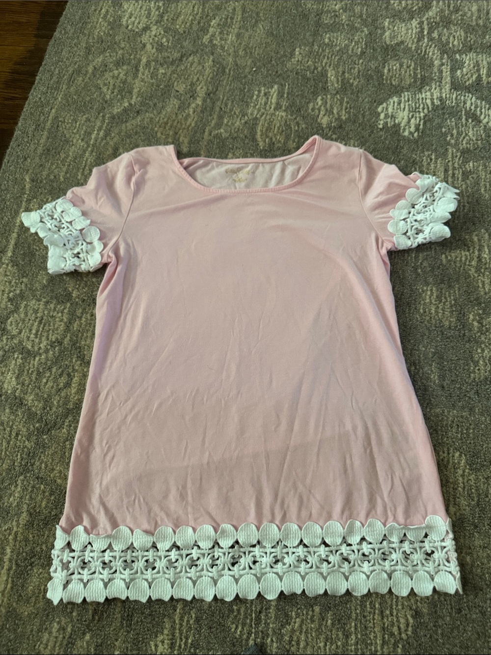 Lilly Pulitzer Pale Pink Tee with Gold Logo